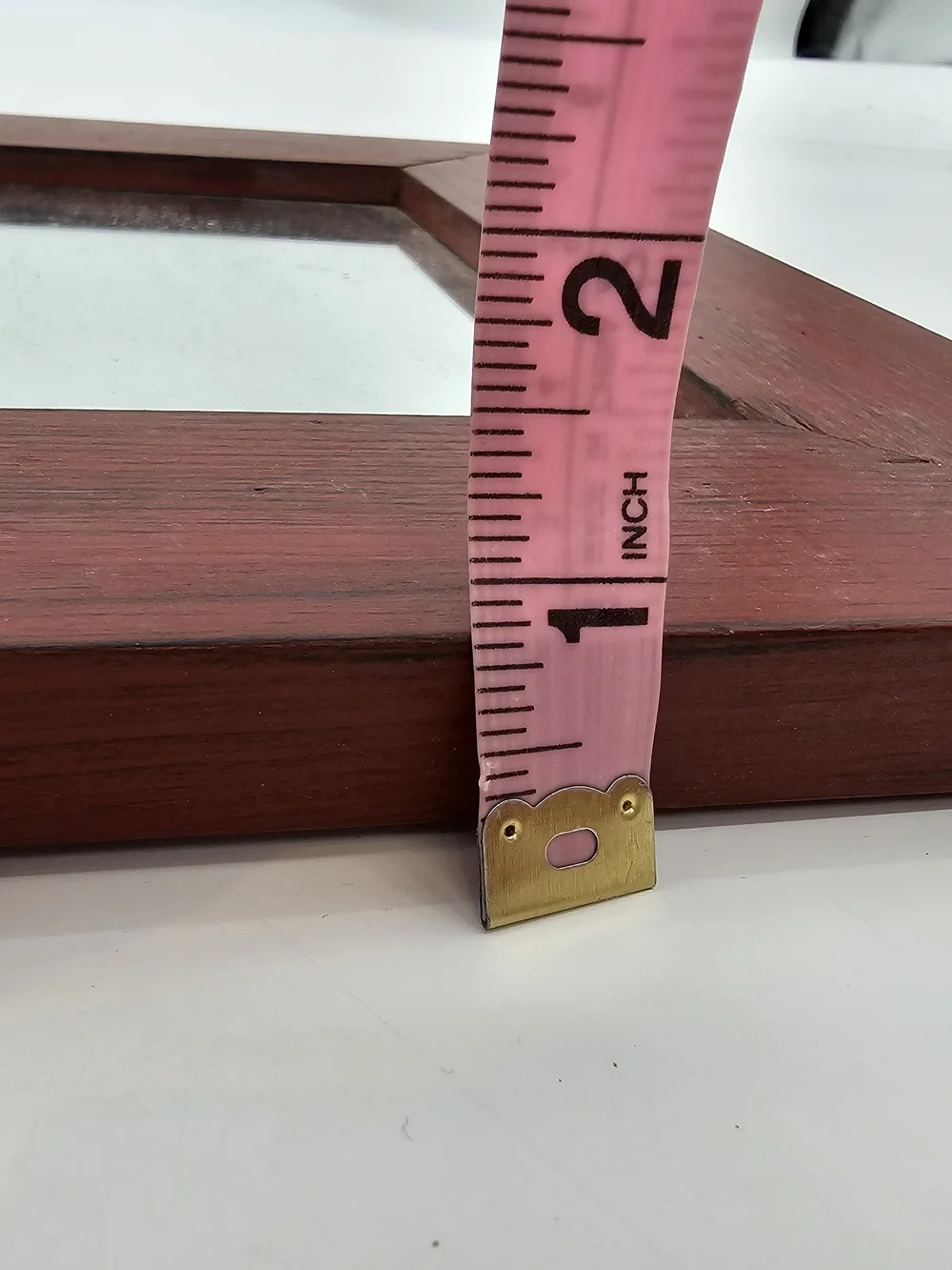 Nice Quality Square Wooden Wall Mirror in Deep Red